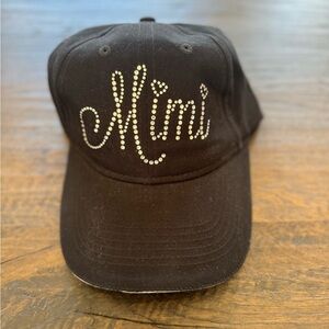 NWT Mimi Black Bling Adjustable Hat